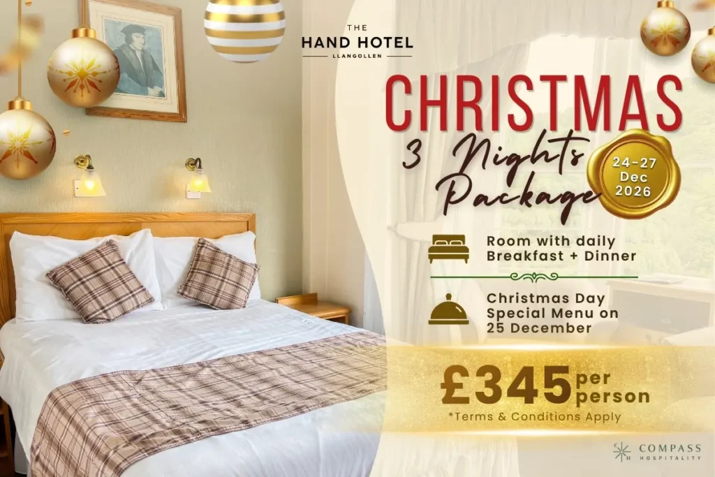 Christmas 3 Nights Package at The Hand Hotel Llangollen